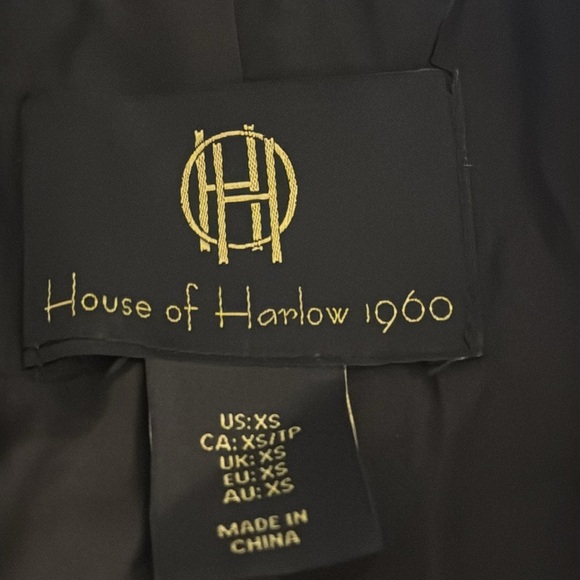 HOUSE OF HARLOW 1960 Houndstooth Cropped Blazer Jacket Casual Work Size XS Party - Picture 5 of 5